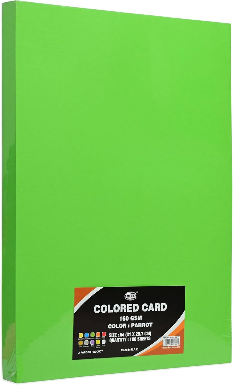 FIS Colored Cards, A4 Size, Parrot Color, 100 Sheets - Image 5