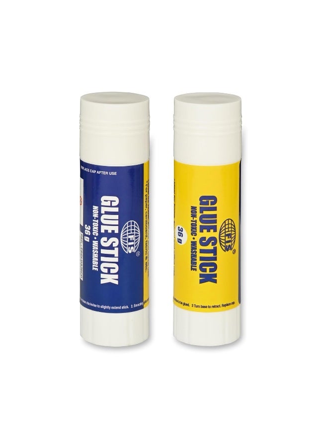 FIS Non-Toxic Washable White Glue Stick, 36g, Box of 12 Pieces White - Image 2