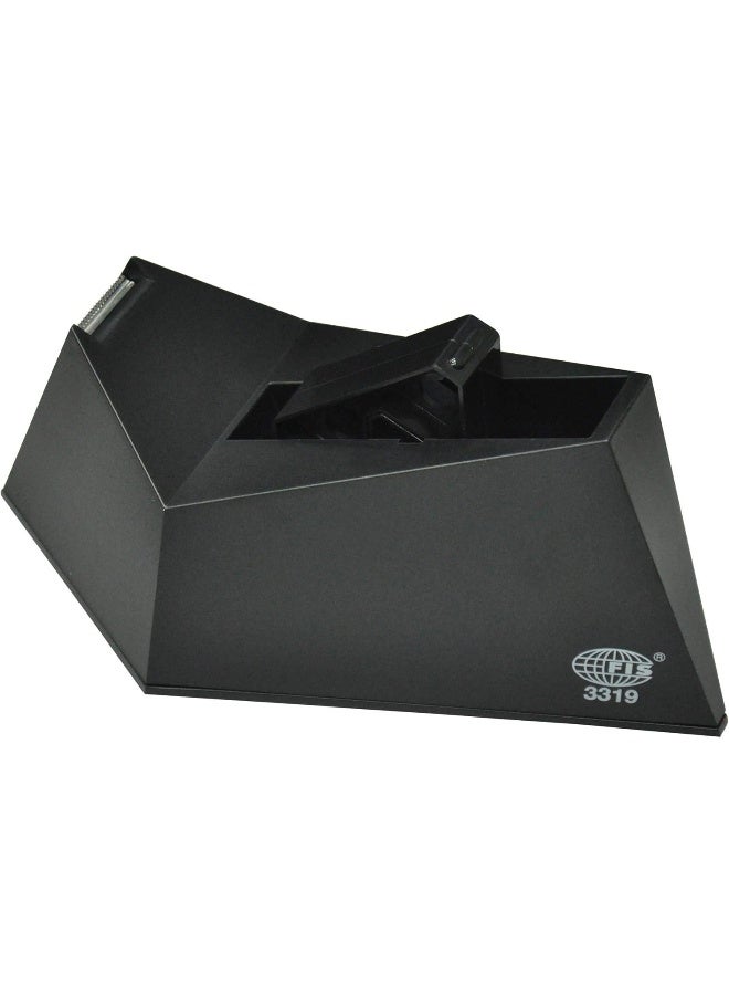 FIS Boat Shape Tape Dispenser - Black, Fits 19mm Width Tape with 25mm & 76mm Core Sizes Black - Image 1