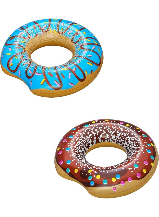 Bestway Swimming Ring Donut Diameter 107 cm Assorted Colours 107cm - Image 1
