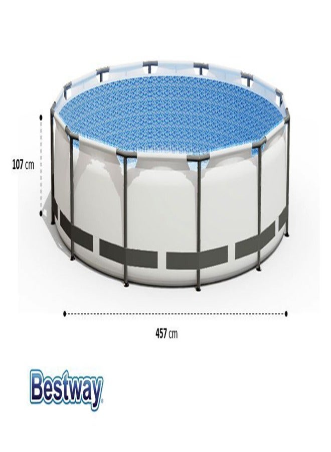 Bestway Steel Pro Frame Pool Set(Pool Filter Pump Ladder Ground Cloth Cover) 366x122cm  - Image 4