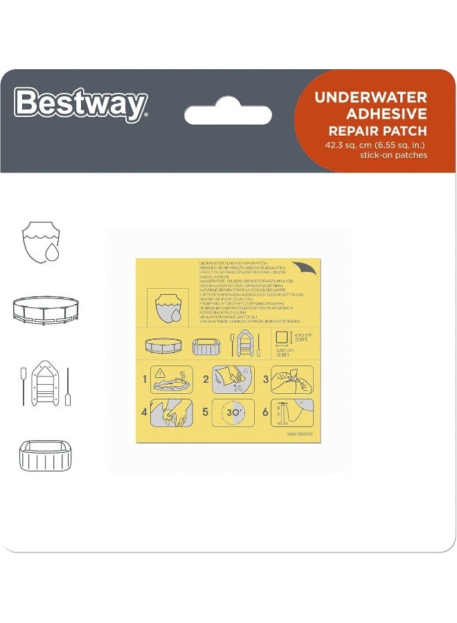 Bestway Underwater Adhesive Repair Patch, Size- 2.5" x 2.5"/6.5cm x 6.5cm, Pack of 10 pieces 42.3 sq cmcm  - Image 3