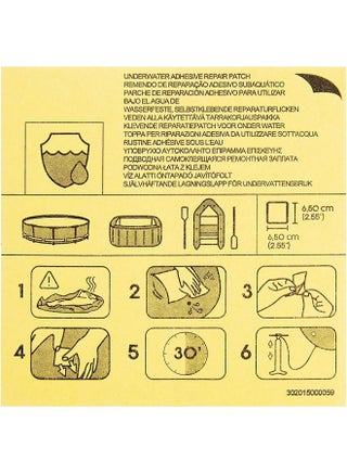 Bestway, Underwater Adhesive Repair Patch, Size- 2.5" x 2.5"/ , Pack of 10 pieces 42.3 sq cmcm, 6.5cmx6.5cm 42.3 sq cmcm - view 2