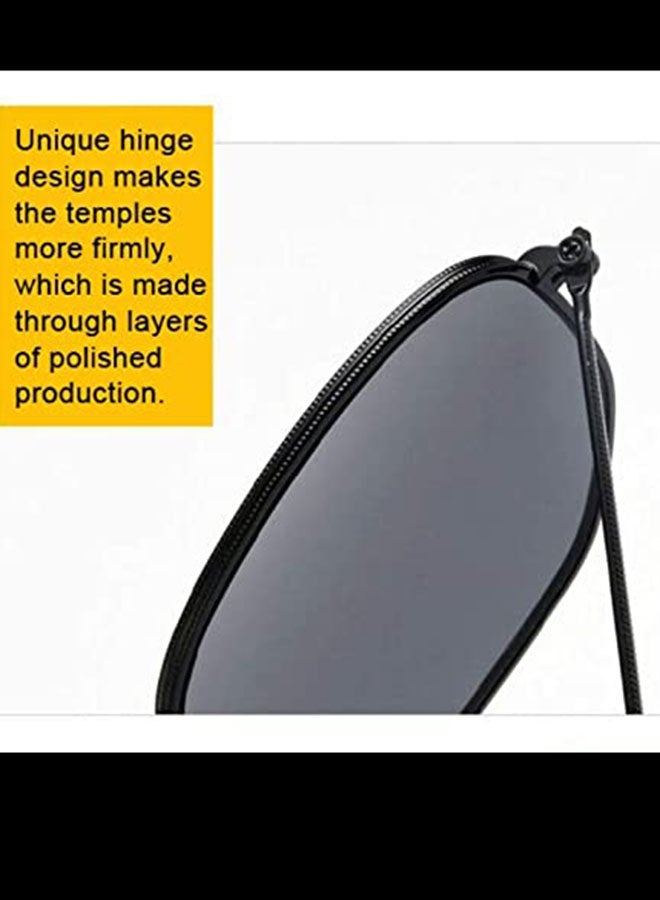 Styled Men's Sunglasses UV Protection Stainless Steel Hexagon - Image 4