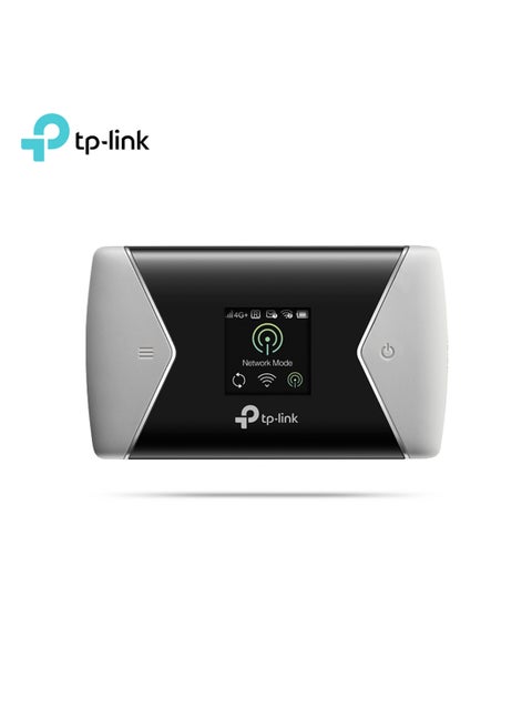 M7450 300Mbps LTE-Advanced 4G+ Mobile Wi-Fi, Hotspot with Screen Display, 32 Devices Connectivity, 3000mAh Rechargeable Battery for up to 15 Hours of Working, Plug and Play Black