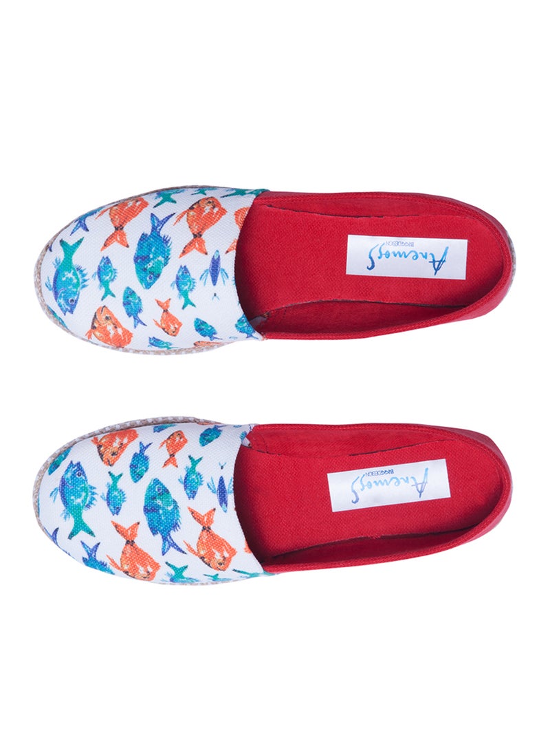 Biggdesign Anemoss Aquarium Slip-On Sneaker Red/White/Blue - Image 3