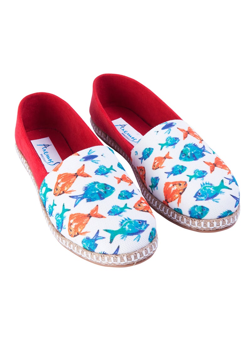 Biggdesign Anemoss Aquarium Slip-On Sneaker Red/White/Blue - Image 2