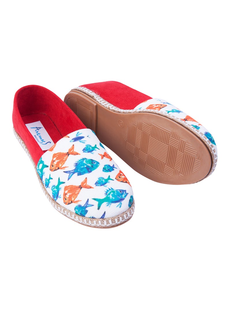 Biggdesign Anemoss Aquarium Slip-On Sneaker Red/White/Blue - Image 5