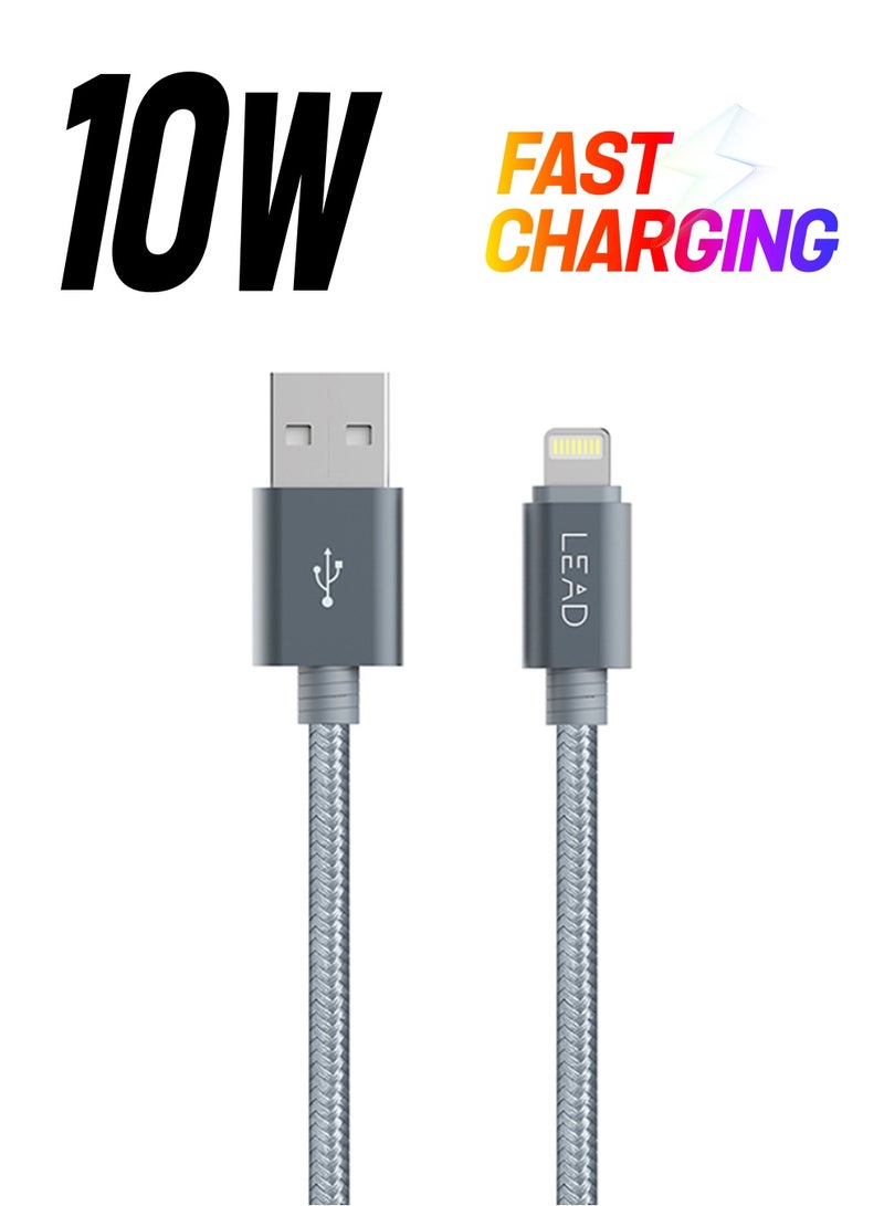 ليد كابل لايتنينغ سبانكر إس للشحن ومزامنة البيانات رمادي - Image 1