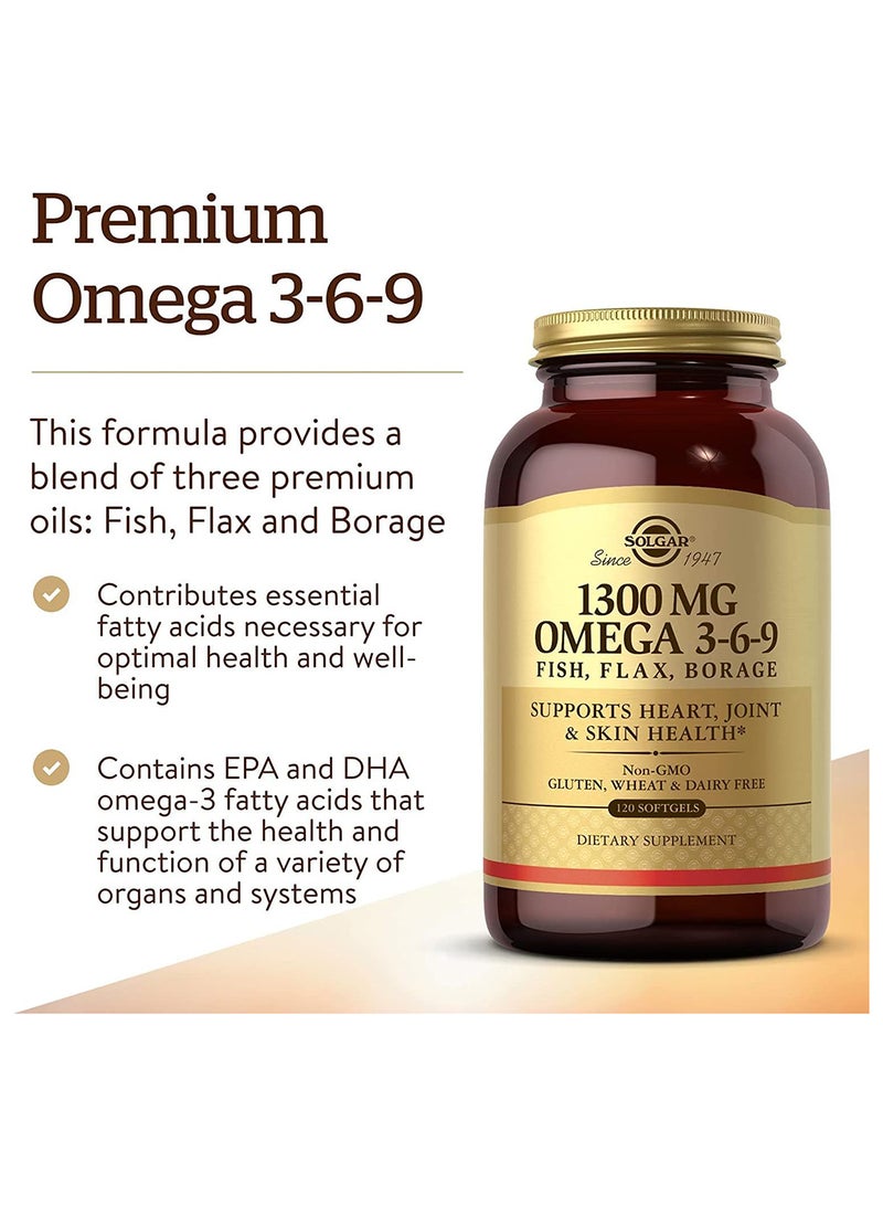 Solgar Omega 3-6-9 1300 mg - 120 Softgels - Image 3