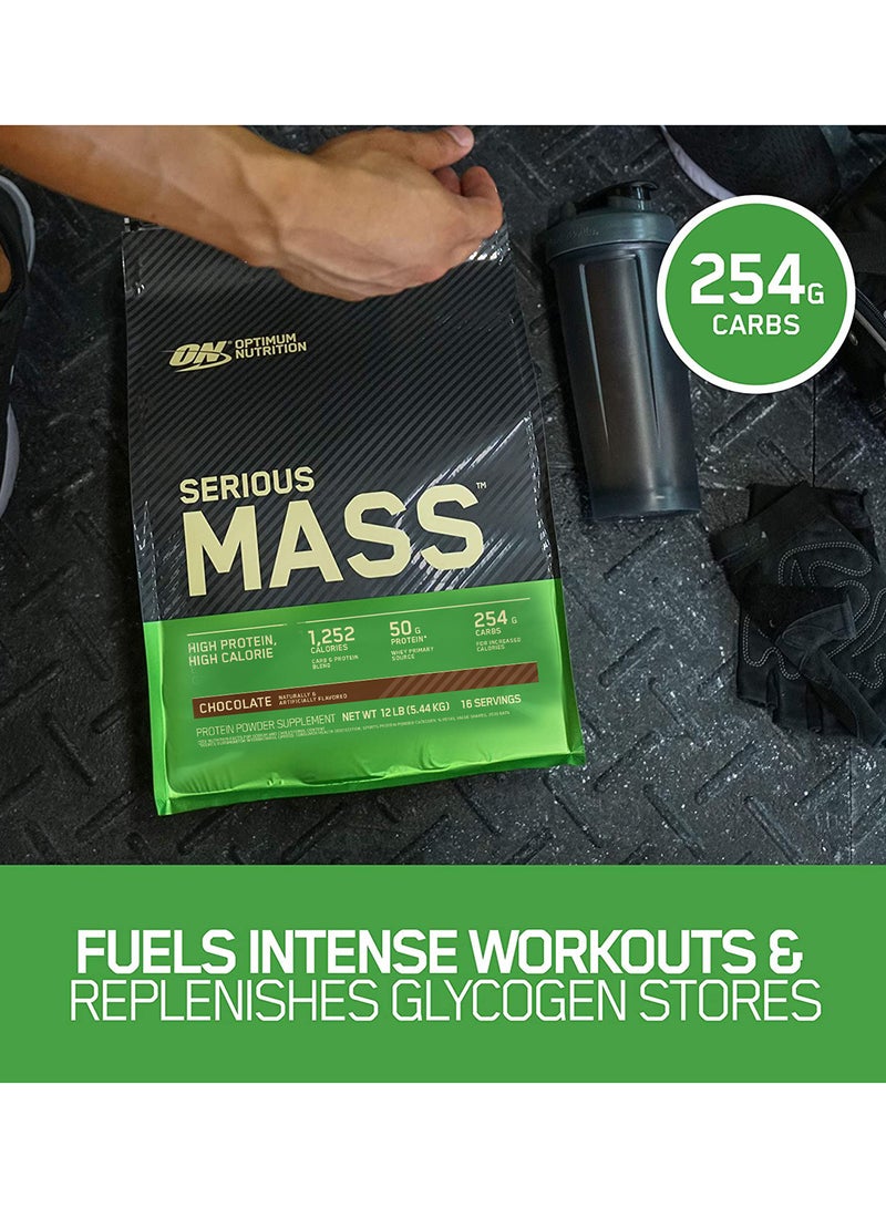 Optimum Nutrition Serious Mass High Protein Muscle Building And Weight Gainer Protein Powder Chocolate 12 Lbs 5.44 Kg  - Image 5