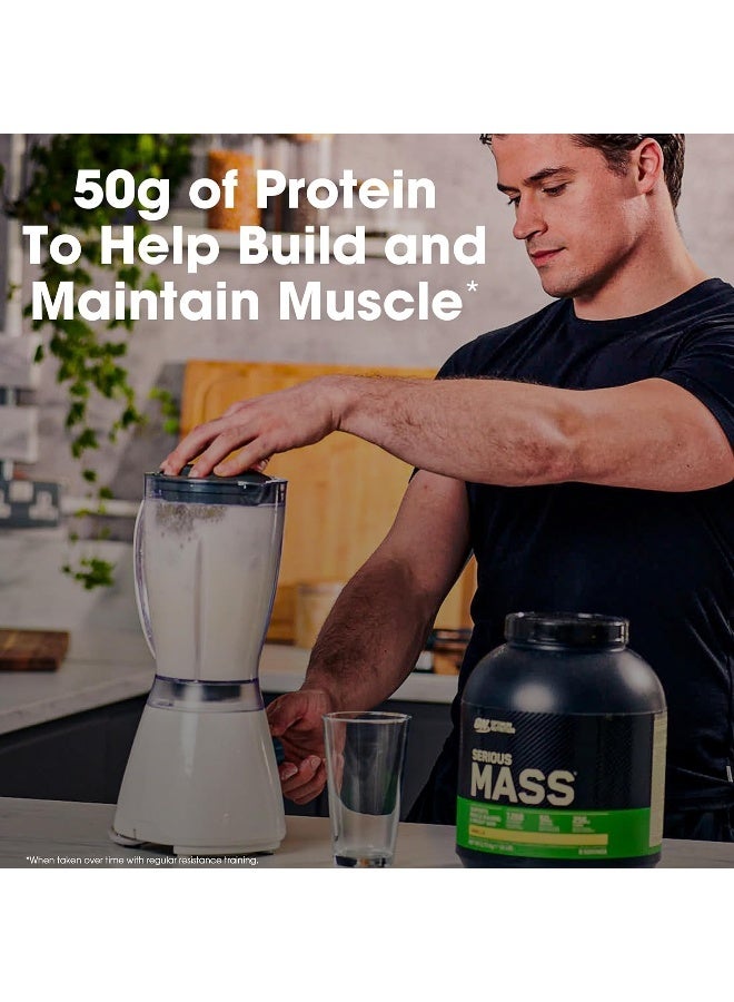 أوبتيموم نيوتريشن مسحوق بروتين Serious Mass Weight Gainer، وفيتامين C والزنك وفيتامين D لدعم المناعة - الشوكولاتة، 12 رطلاً - Image 4