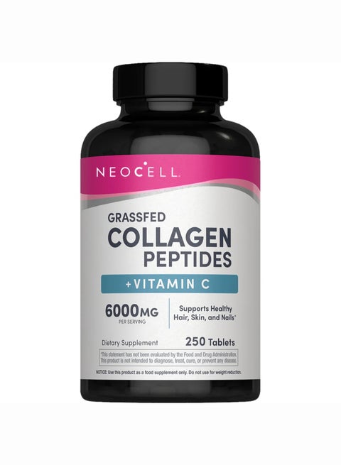 Grassfed Collagen Peptides + Vitamin C 6000 MG - 250 Tablets