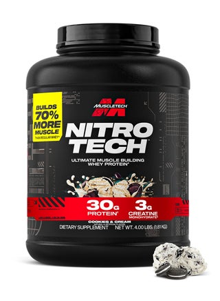 Nitro Tech Whey Peptides Protein - Cookies And Cream - 1.81 Kg - pnsku/N18840138A/45/_/1752488970/9f001531-115d-4703-9b76-76e6c860324d
