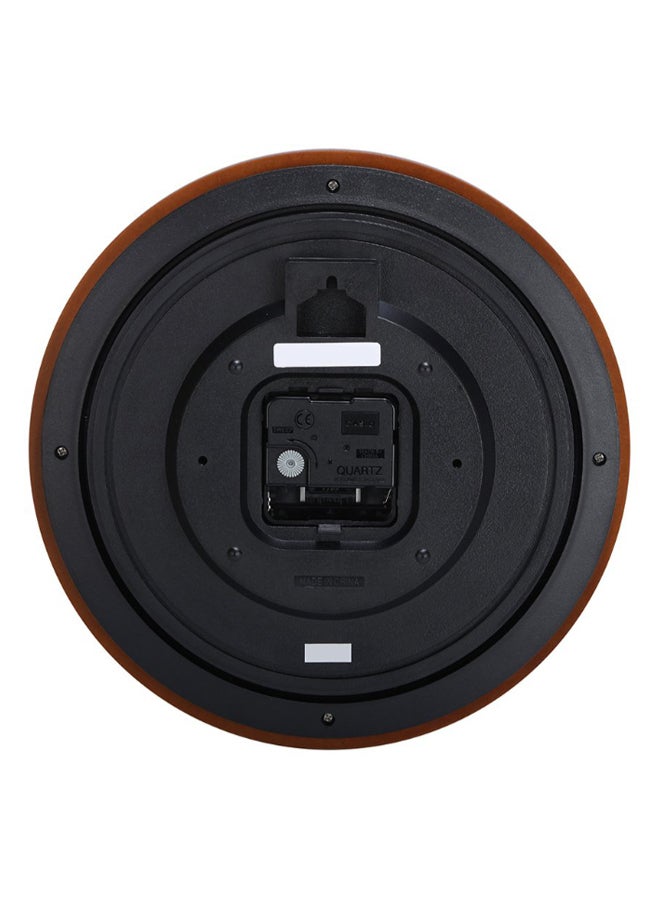 CASIO Round Shaped Analog Wall Clock Brown/White/Black 26cm - Image 4