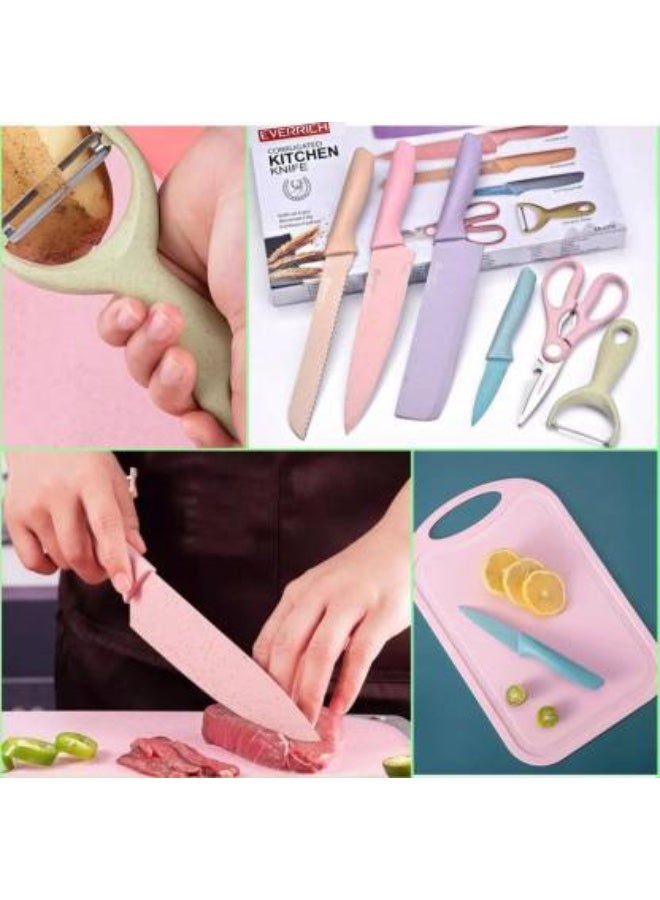 Winsor 6-Piece Steel Tips Soft Touch Handle Knife Set Multicolour  - Image 3
