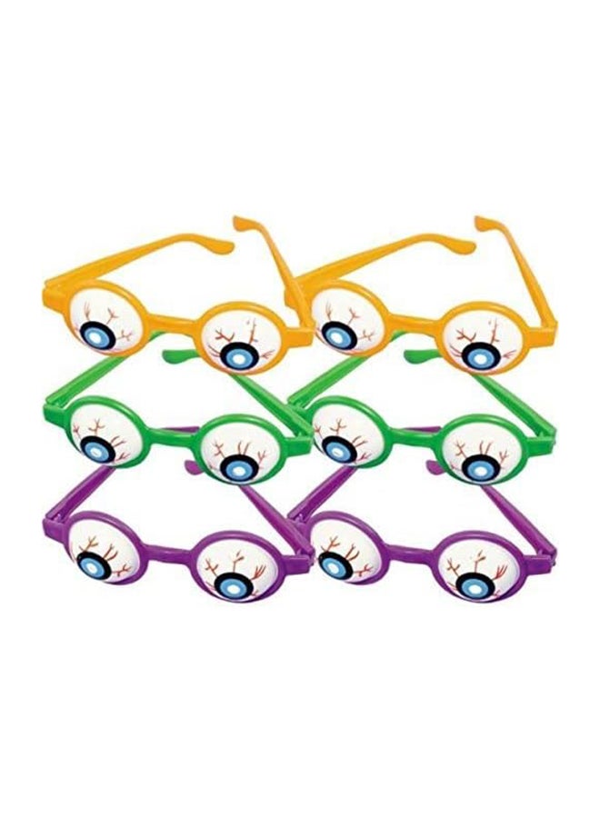 Amscan 6-Pairs Halloween Eyeball Glasses Set Assorted - Image 2