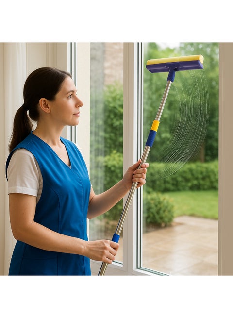 Long Stick Glass Wiper Silver/Yellow/Blue 180cm