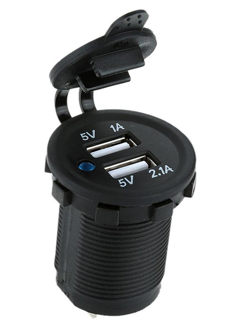 Motorcycle Dual USB Socket Mobile Phone Charger - Image 1