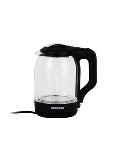 GEEPAS 1.8 liter Electric Glass Kettle| Boil Dry Protection and Automatic Cut-Off | Perfect for Boiling Water, Milk, Tea| 1500 W Cool Touch Handle, Rotational Base, and Easy Clean Wide Opening| 2 Years Warranty 1.8 L 1500 W GK9901B Dark Brown/Clear  - Image 2