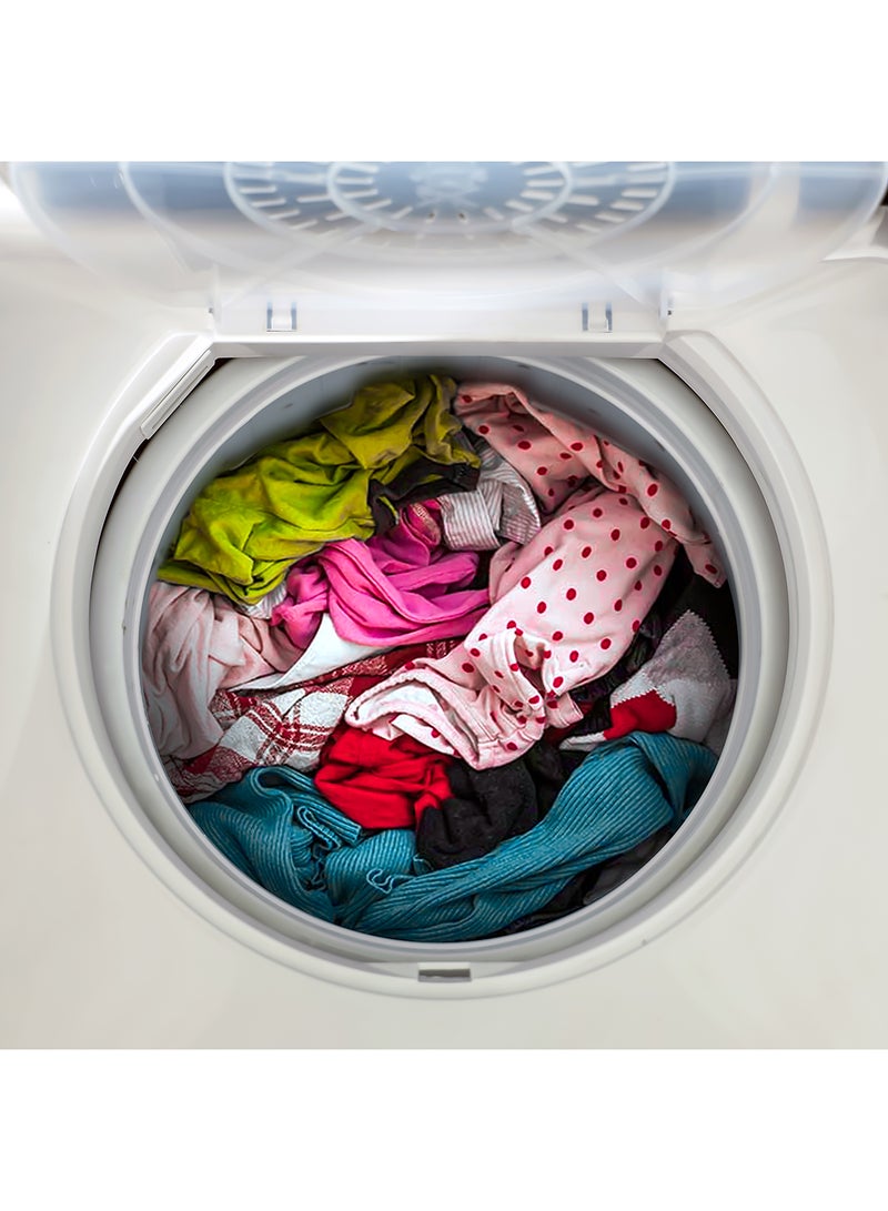 GEEPAS Twin Tub Semi-Automatic Washing Machine| Fully Knob Control and Semi-Automatic Top Load Washing Machine| Two Water Nets in One Waterfall| Water Inlet Bubble Marker Function 700 W GSWM18012 White/Black 700 W GSWM18012 White/Black  - Image 5