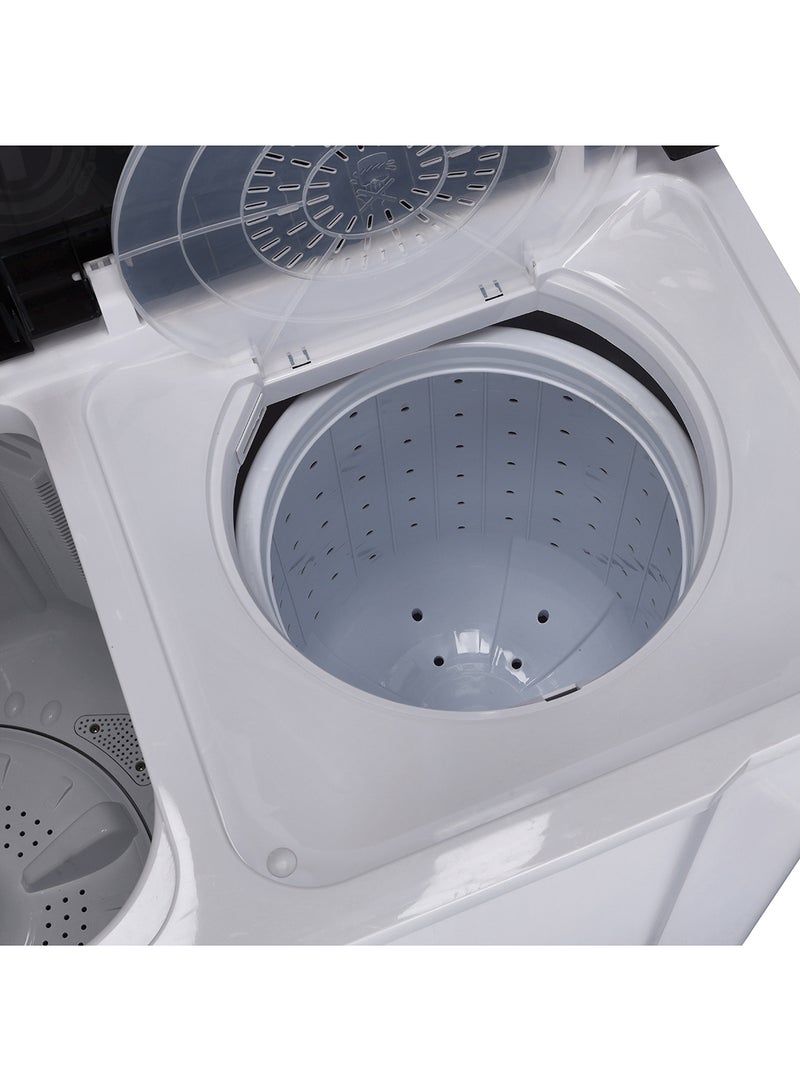 GEEPAS Twin Tub Semi-Automatic Washing Machine| Fully Knob Control and Semi-Automatic Top Load Washing Machine| Two Water Nets in One Waterfall| Water Inlet Bubble Marker Function 700 W GSWM18012 White/Black 700 W GSWM18012 White/Black  - Image 2