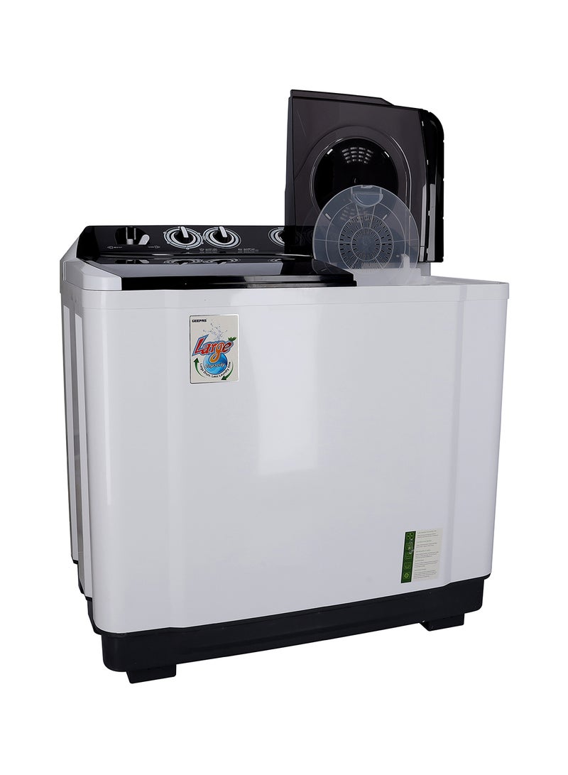 GEEPAS Twin Tub Semi-Automatic Washing Machine| Fully Knob Control and Semi-Automatic Top Load Washing Machine| Two Water Nets in One Waterfall| Water Inlet Bubble Marker Function 700 W GSWM18012 White/Black 700 W GSWM18012 White/Black  - Image 4