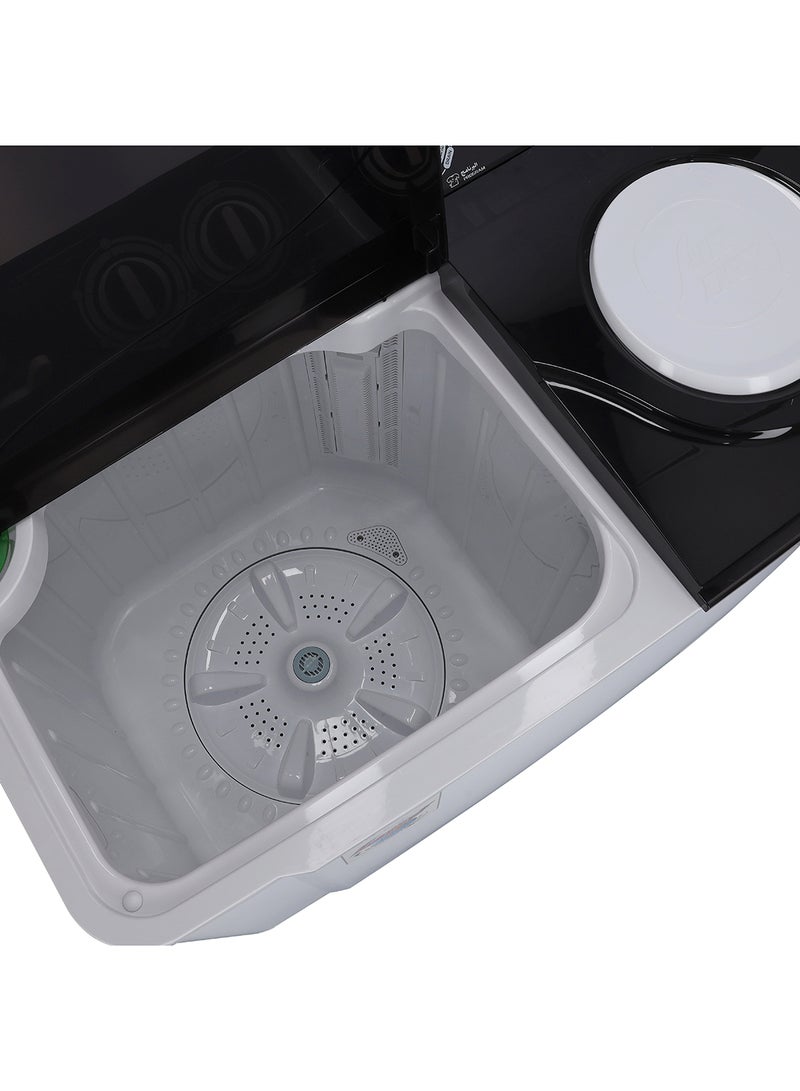 GEEPAS Twin Tub Semi-Automatic Washing Machine| Fully Knob Control and Semi-Automatic Top Load Washing Machine| Two Water Nets in One Waterfall| Water Inlet Bubble Marker Function 700 W GSWM18012 White/Black 700 W GSWM18012 White/Black  - Image 3