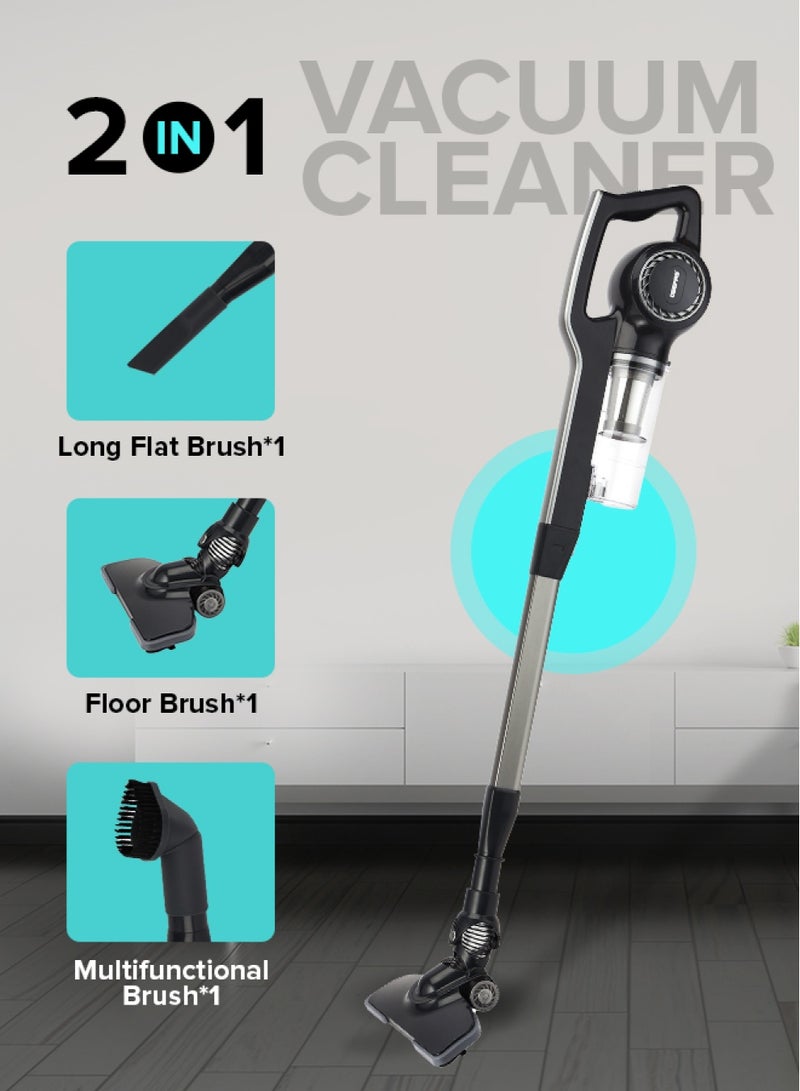 Stick And Handheld Vacuum Cleaner, HEPA Filter, 0.9L Dust Bag Capacity, 600W Powerful Motor, Transparent Dust Cup for Easy Check, Lightweight Body And Low Noise 0.9 L 600 W GVC2596N Grey - pnsku/N18906940A/45/_/1738054378/9061eca4-acae-42b5-b143-0c77459e9156