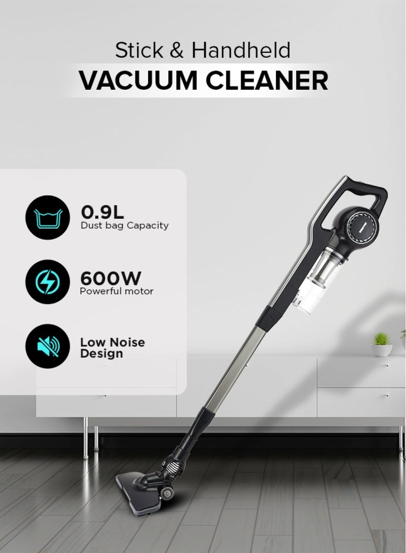 Stick And Handheld Vacuum Cleaner, HEPA Filter, 0.9L Dust Bag Capacity, 600W Powerful Motor, Transparent Dust Cup for Easy Check, Lightweight Body And Low Noise 0.9 L 600 W GVC2596N Grey - pnsku/N18906940A/45/_/1738054379/ba60bc86-4fd6-4b91-a557-0d640a4124ea