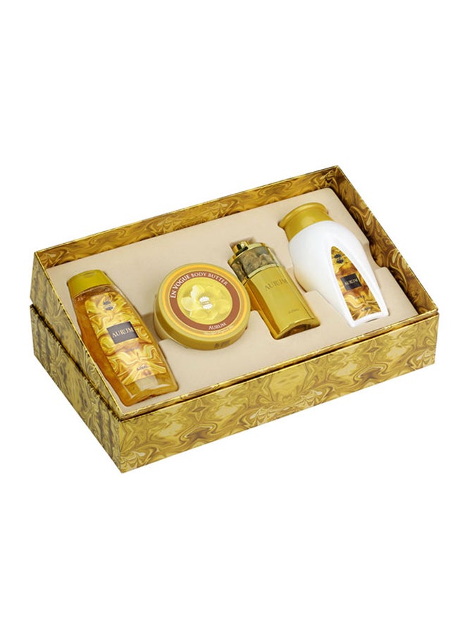 اجمل - طقم هدايا أوروم (Aurum Spray 75ml, Aurum Body Butter 200gm, Aurum Shower Gel 200ml & Aurum Powder 100gm) - Image 1