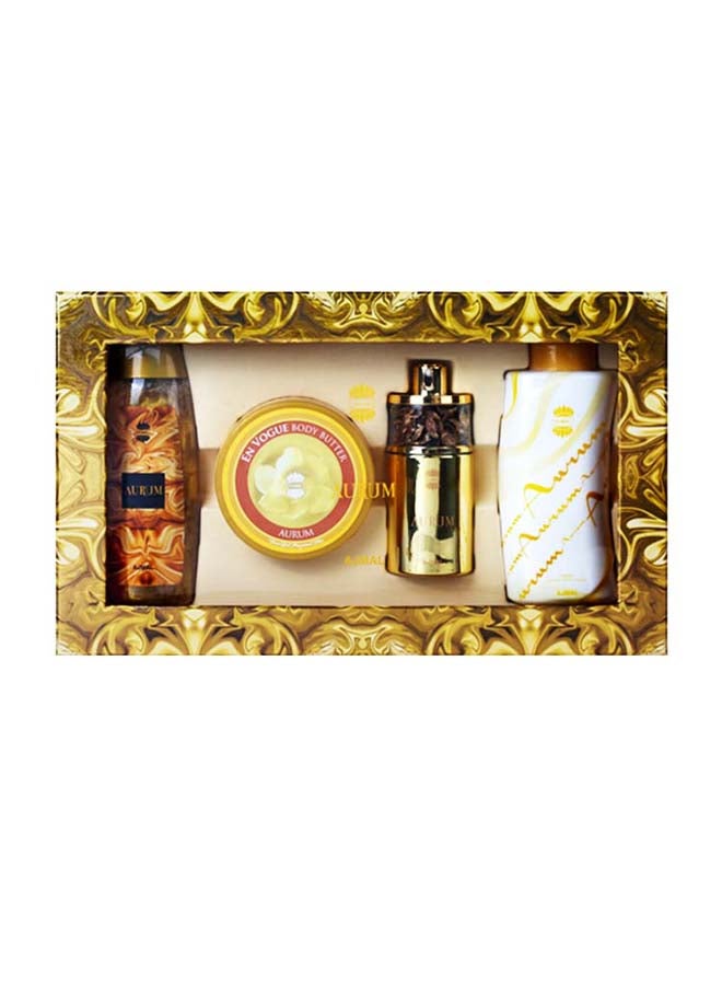 اجمل - طقم هدايا أوروم (Aurum Spray 75ml, Aurum Body Butter 200gm, Aurum Shower Gel 200ml & Aurum Powder 100gm) - Image 1