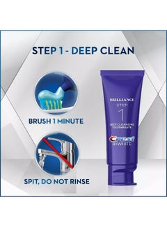 Crest 3D White Brilliance Toothpaste And Deep Cleansing Whitening Gel System 113gr + 65grams  - Image 3