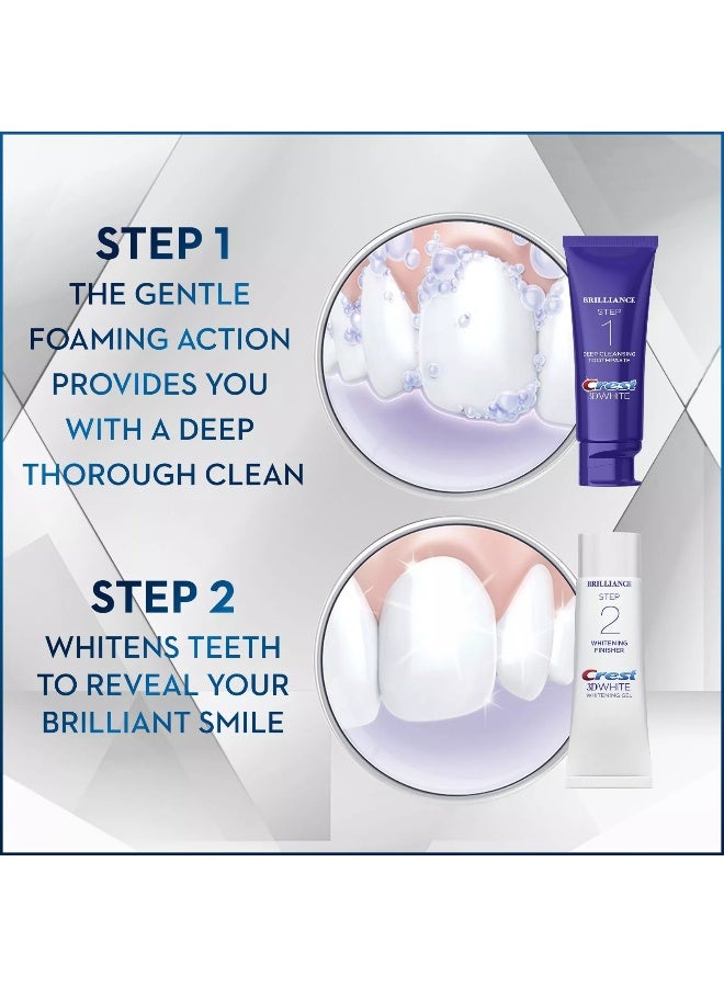 3D White Brilliance Toothpaste And Deep Cleansing Whitening Gel System 113gr + 65grams