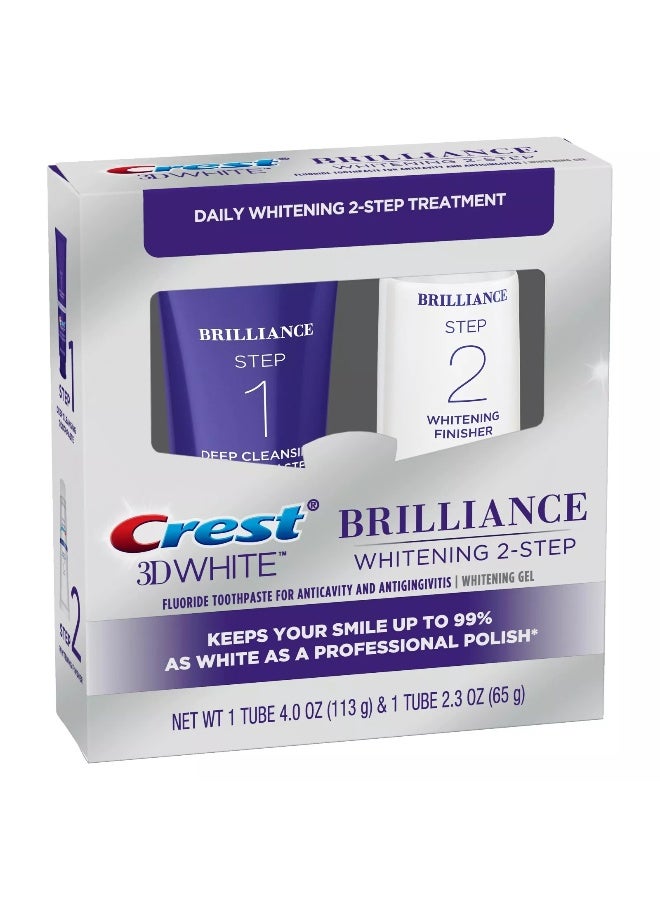 3D White Brilliance Toothpaste And Deep Cleansing Whitening Gel System 113gr + 65grams