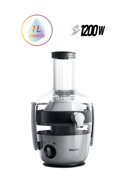 Avance Collection Juicer 1 L 1200 W HR1922 / 21 Silver/Black/Clear