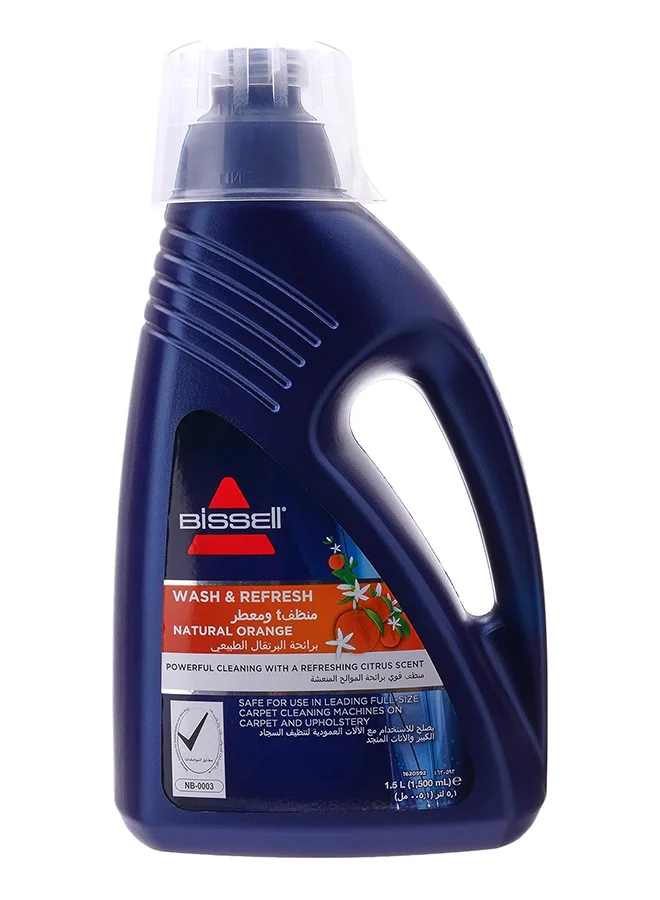 Bissell Wash & Fresh Natural Orange Carpet Cleaner – Fresh Citrus Scent, Powerful Stain Removal, Safe for Carpets & Upholstery, Ideal for Deep Cleaning