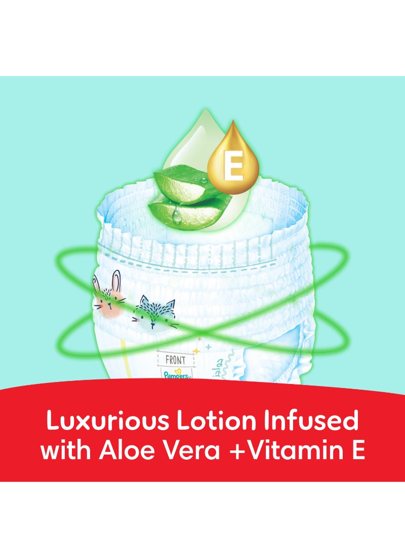Pampers Ultimate Comfort Size 4 9-14kg Pants Diapers Lotion Infused With Aloe Vera And Vitamin E Cottony Soft Fit  - Image 3