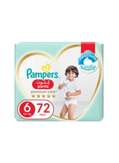 Premium Care Pants Diapers, Size 6, 16+kg,  Softest Absorption for Ultimate Skin Protection 72 Count