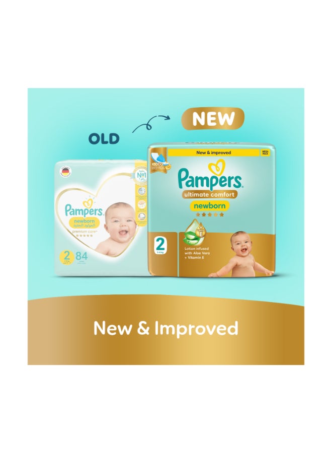 Pampers - Premium Care Diapers, Size 2, 3-8 kg, 84 Diapers - Image 1
