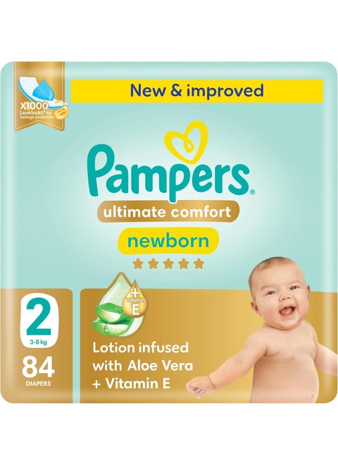 Premium Care Diapers, Size 2, 3-8 kg, 84 Diapers