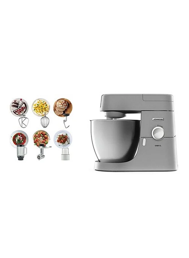 KENWOOD Kitchen Machine, Metal Body, Steel Bowl, K-Beater, Whisk, Dough Hook, Glass Blender, Meat Grinder, Multi Mill,