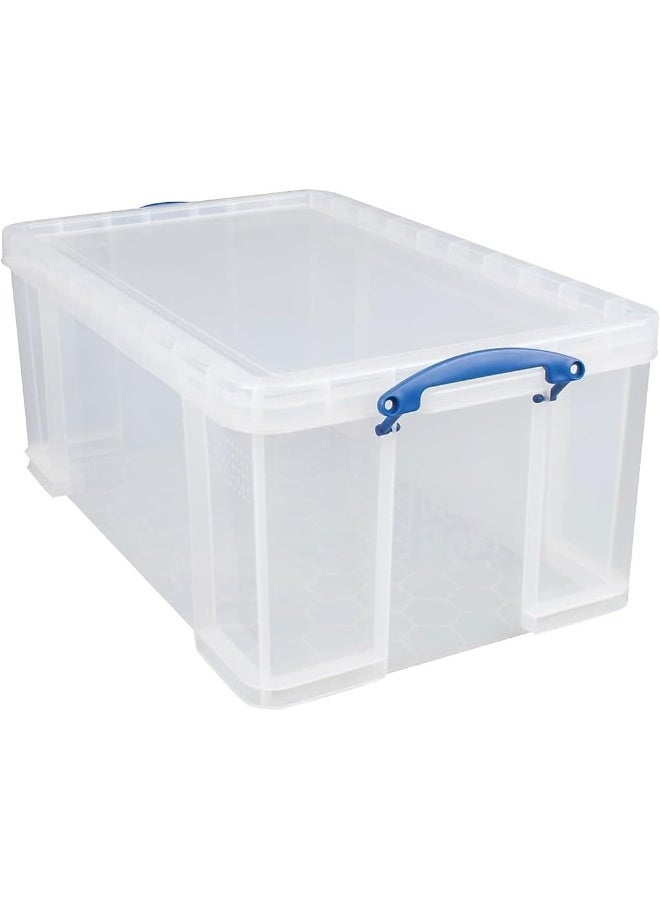 Really Useful Open Fronted Storage Box Clear 64Liters  - Image 3
