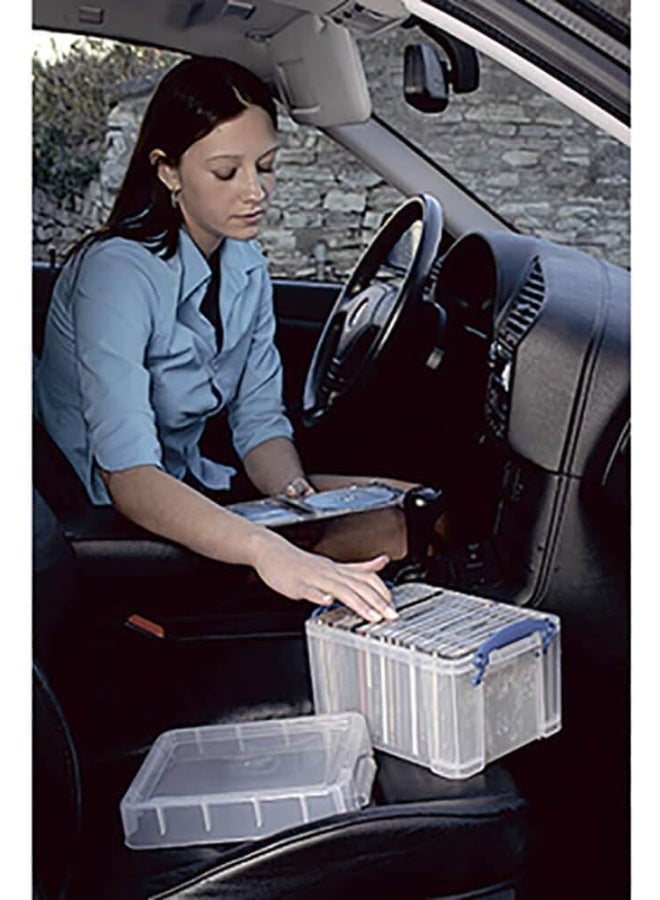 Really Useful Open Fronted Storage Box Clear 64Liters  - Image 4