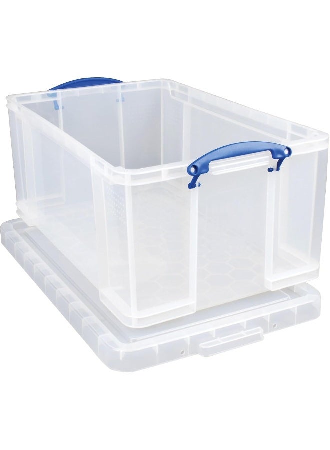 Really Useful Open Fronted Storage Box Clear 64Liters  - Image 5