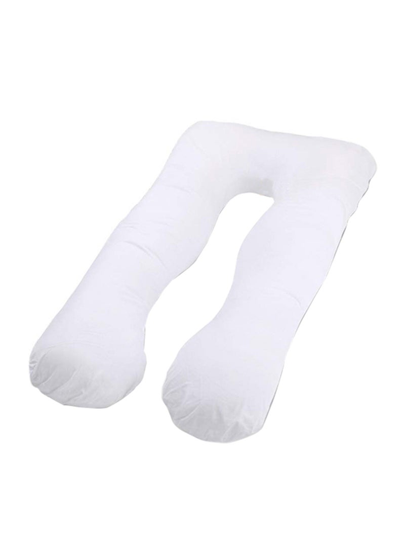 Generic Premium U Shape Comfortable Pregnancy Pillow Polyester, 45x45cm - White Polyester White 45x45cm  - Image 1