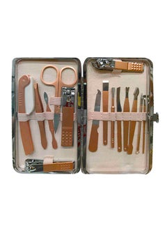 15-Piece Manicure Pedicure Set Gold