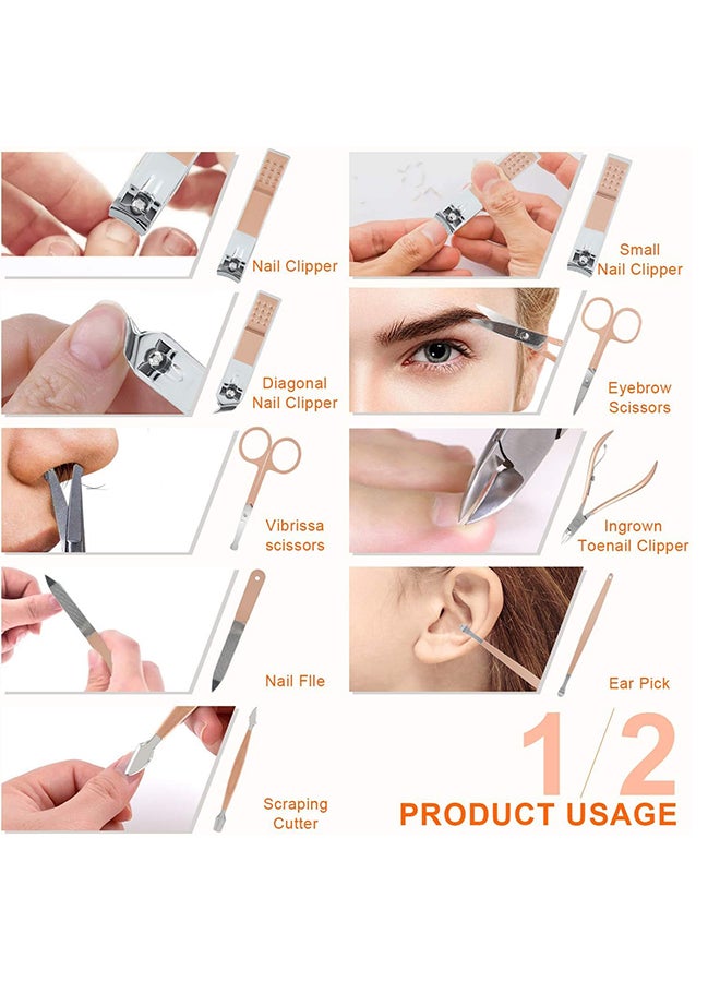 Generic - 15-Piece Manicure Pedicure Set Gold - Image 1