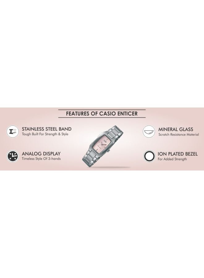 كاسيو ساعة يد إنتايسر بعقارب  مقاومة للماء طراز  LTP-1165A-4CDF‏ للنساء - Image 5