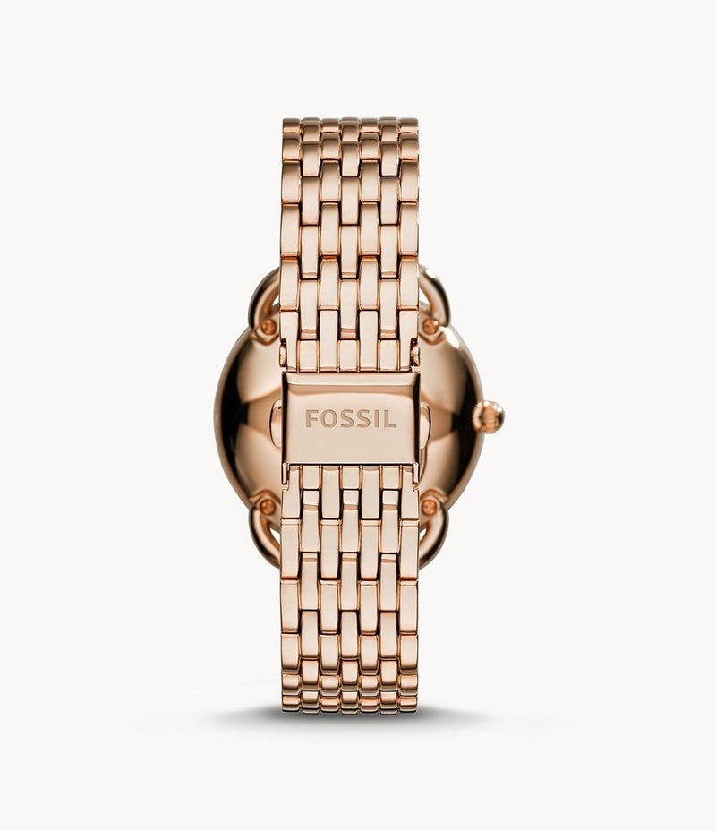 FOSSIL Women's Water Resistant Analog Watch ES3713 - 35 mm - Rose Gold - Image 2